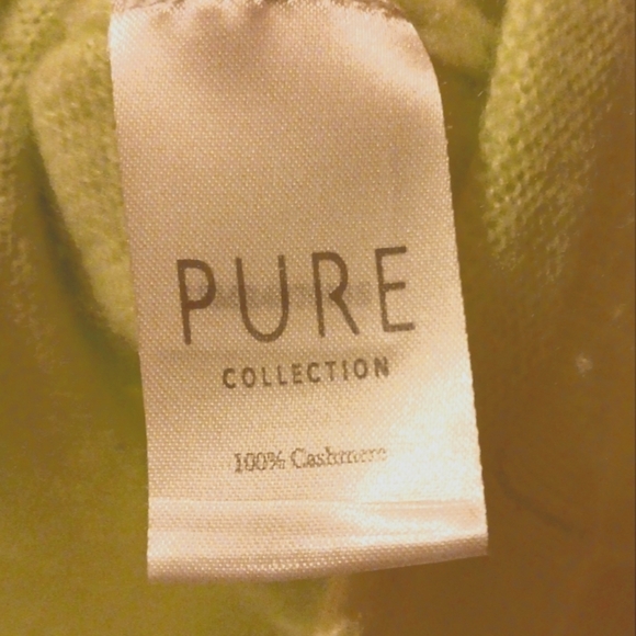 Pure Collection 100% Cashmere CHARTREUSE Sweater - Picture 3 of 7